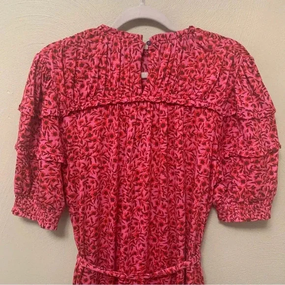 Boden Yoke Detail Jersey Mini Dress in Pink and Red Size 10 NWT New - Picture 10 of 16